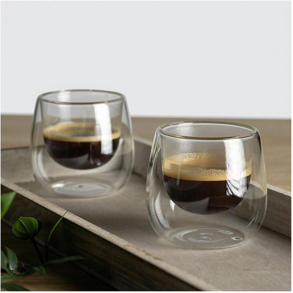 Haushalt international dvoustěnné sklenice na espresso 80 ml, 2 ks