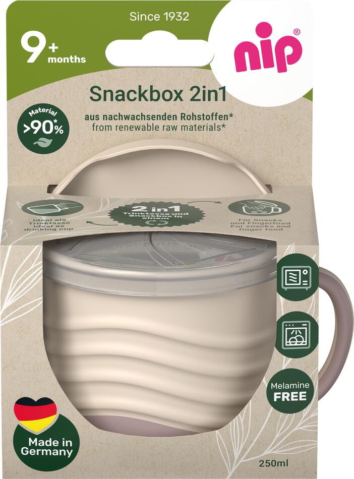 NIP PREMIUM line snackbox 2v1, 1ks, 9m+, pink