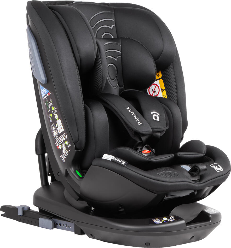 Asalvo PANAFIX autosedačka 40-150 cm, otočná, isofix+TopTether, black