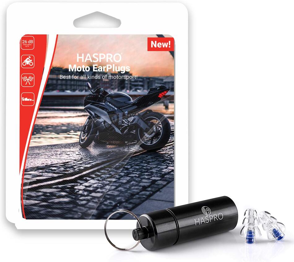 HASPRO Moto špunty do uší, silikonové, SNR:26dB, 1 pár / 2ks