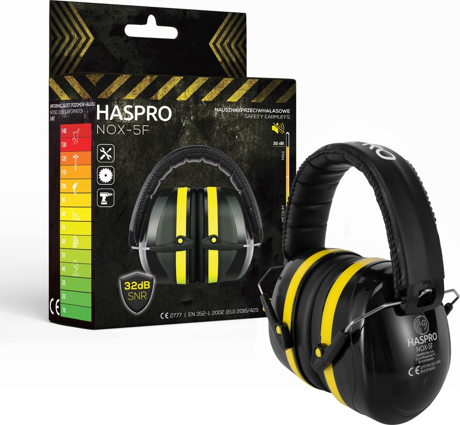 HASPRO Chrániče sluchu NOX-5F, SNR 32dB, černá