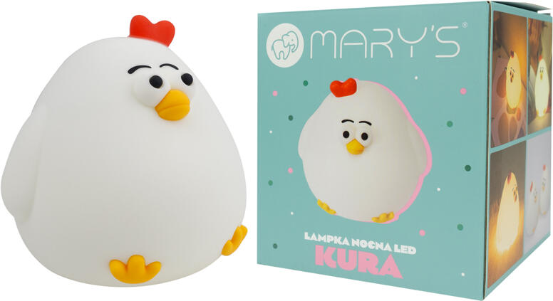 Mary's LED silikonová noční lampička - slepička
