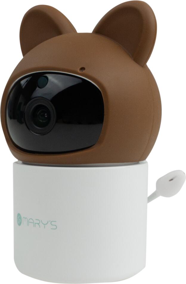 Mary's Dětská chůvička s otočnou kamerou, s WiFi / TUYA - medvídek, hnědá