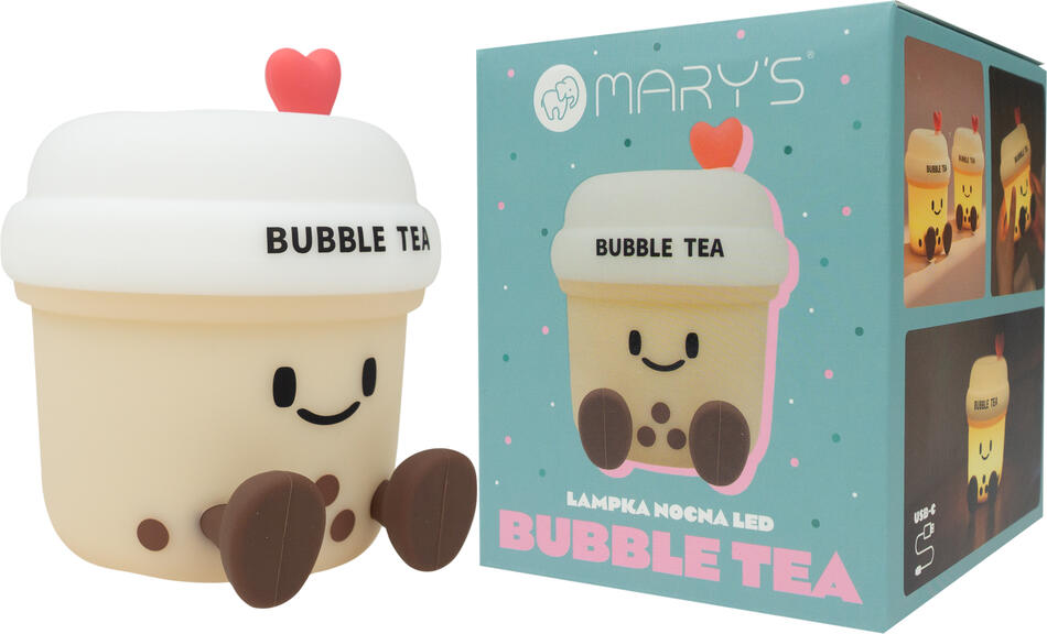 Mary's LED silikonová noční lampička - Bubble Tea