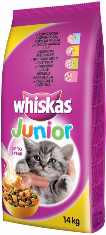 Whiskas Dry Junior s kuřecím masem 14kg