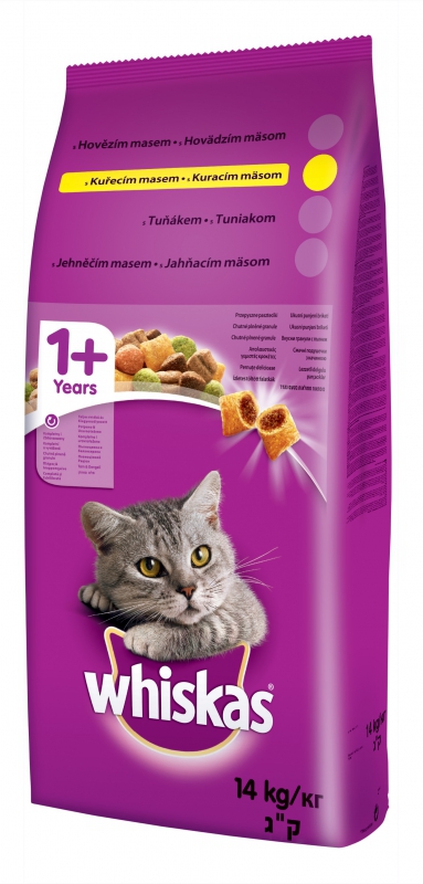 Granule pro kočky Whiskas Adult kuřecí, 14 kg