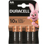 Baterie alkalická Duracell Basic AA, LR06, 1.5V, blistr 4ks