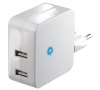 USB nabíjecí adaptér, 2x2100mA, bílý  DC09