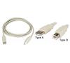 Kabel USB Equip propojovací A-B 3 m, šedý