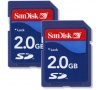 Paměťová karta Sandisk SD 2GB, DoublePack (2ks)