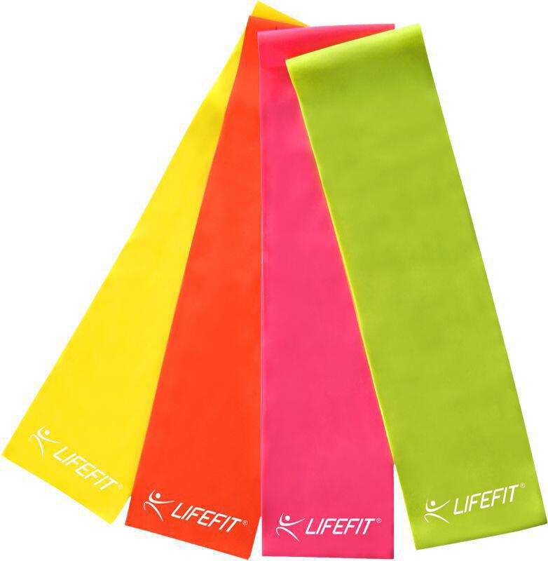Posilovací guma Lifefit FLEXBAND 0,65, červená