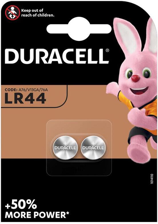 Baterie alkalická Duracell LR44 (76A / A76 / V13GA), 1.5V, blistr 2ks