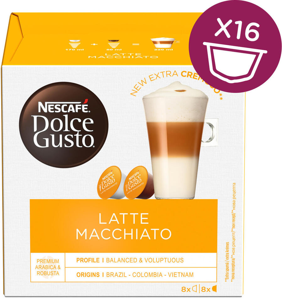 NESCAFÉ® Dolce Gusto® Latte Macchiato kávové kapsle 16 ks