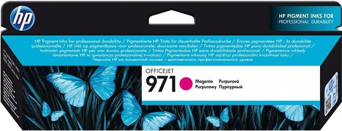 Inkoustová náplň HP 971, 2 500 stran - purpurová