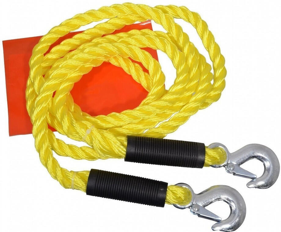 Lano tažné 5000kg s karabinami COMPASS 01233