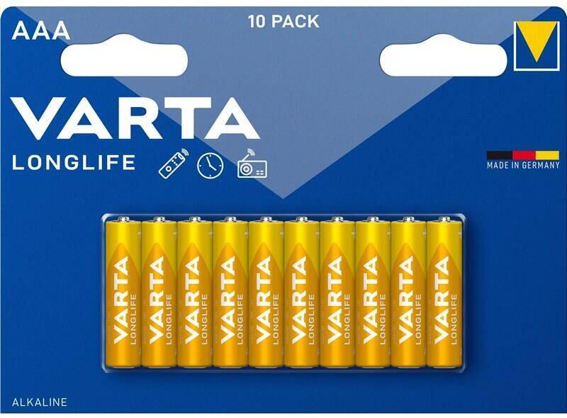 SUPER AKCE - Baterie Varta LR03 ALKALINE LONGLIFE AAA, 10ks