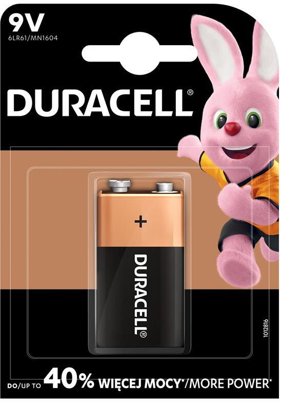 Baterie alkalická Duracell Basic 9V (6LR1), LF22, blistr 1ks