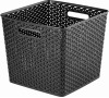 Úložný box RATTAN ,Y' STYLE - černý CURVER