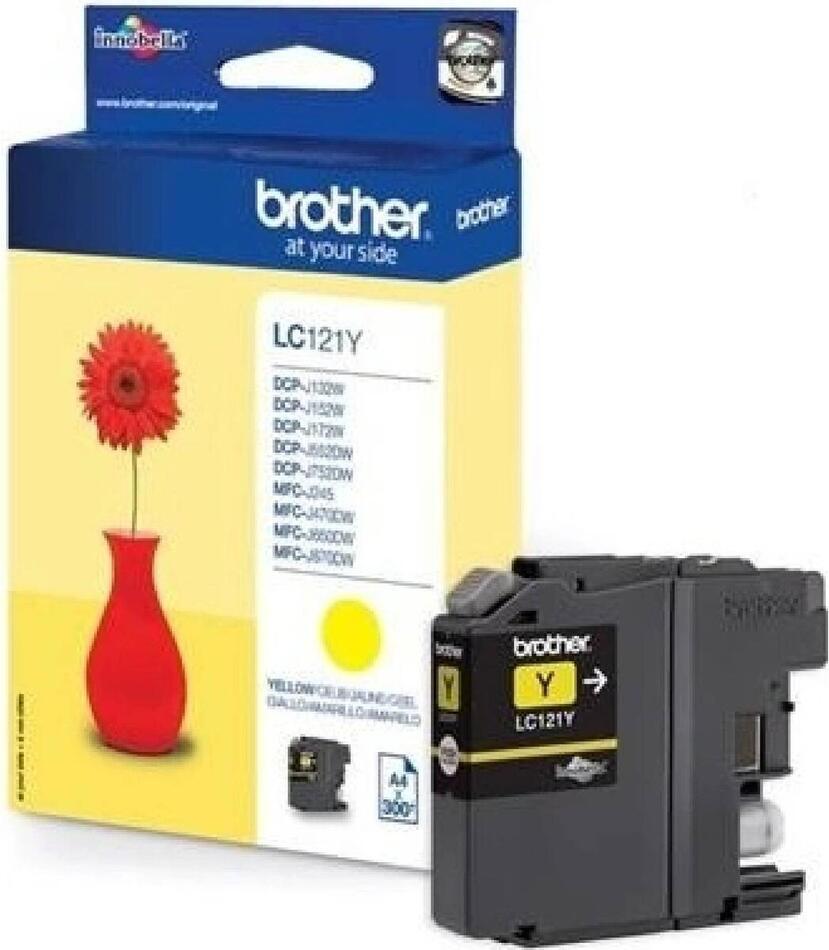 Inkoustová náplň Brother LC121Y, žlutá