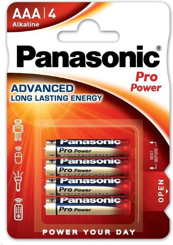 Baterie alkalická Panasonic Pro Power AAA, LR03, blistr 4ks