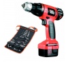 Set vrtačka Aku Black&amp;Decker CD12CA + Sada nářadí Black&amp;Decker A7063