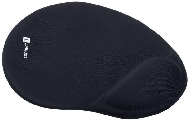Podložka pod myš Connect IT se zápěstní opěrkou - černá