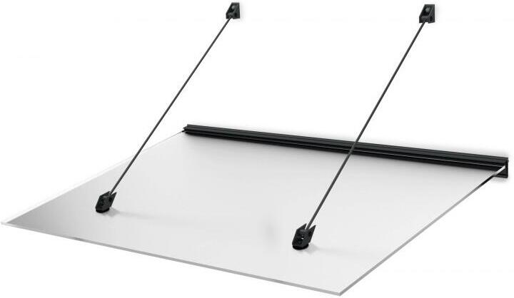 Stříška nad dveře LANITPLAST LAZUR 150/97 černá LG695