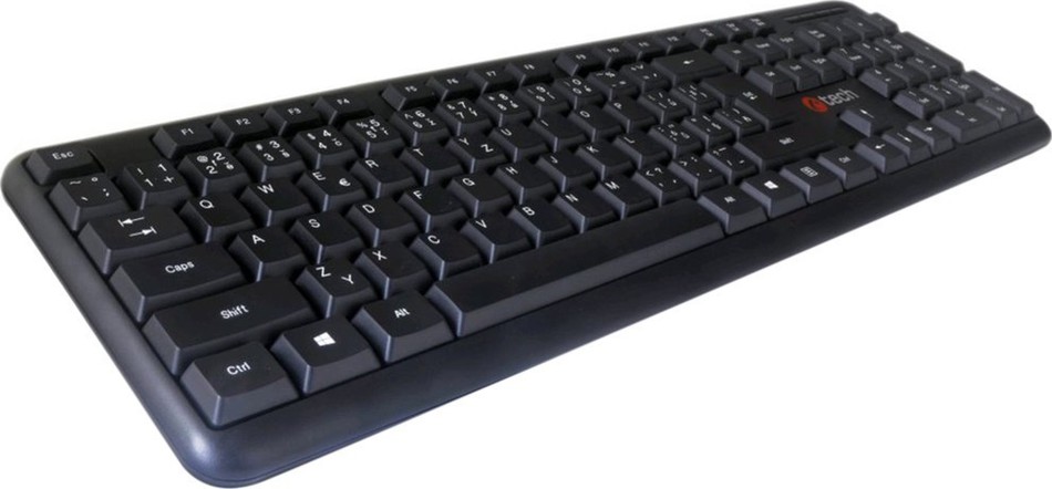 Klávesnice C-Tech KB-102 SLIM, PS2, CZ/SK - černá