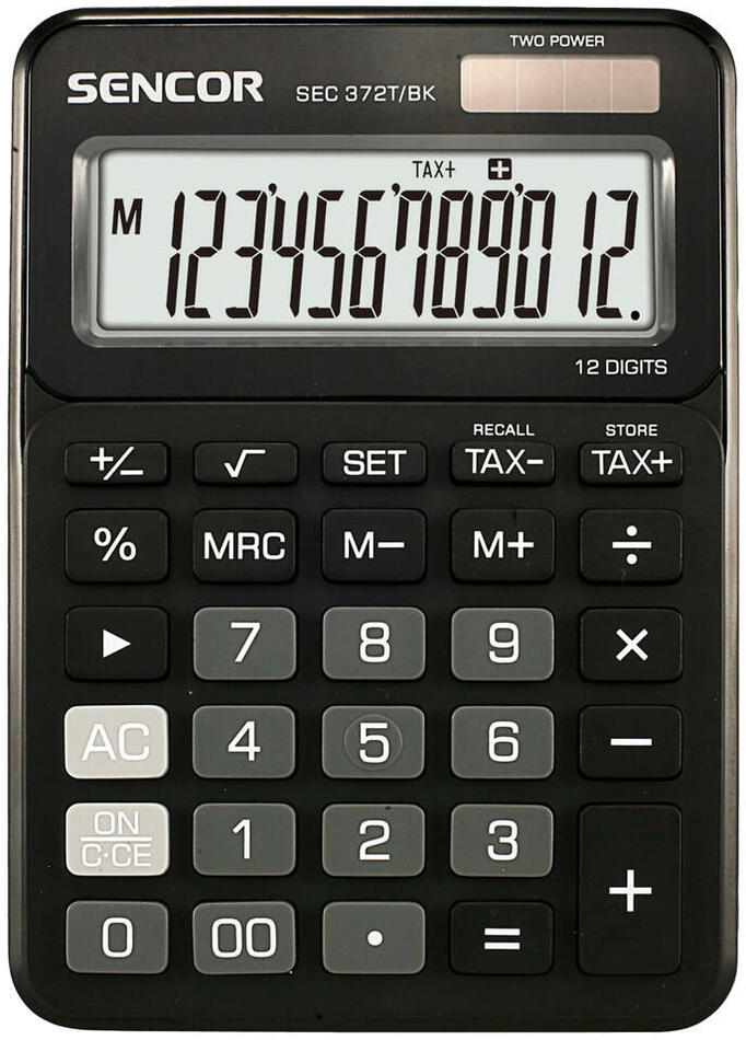 Kalkulačka Sencor SEC 372T/BK černá