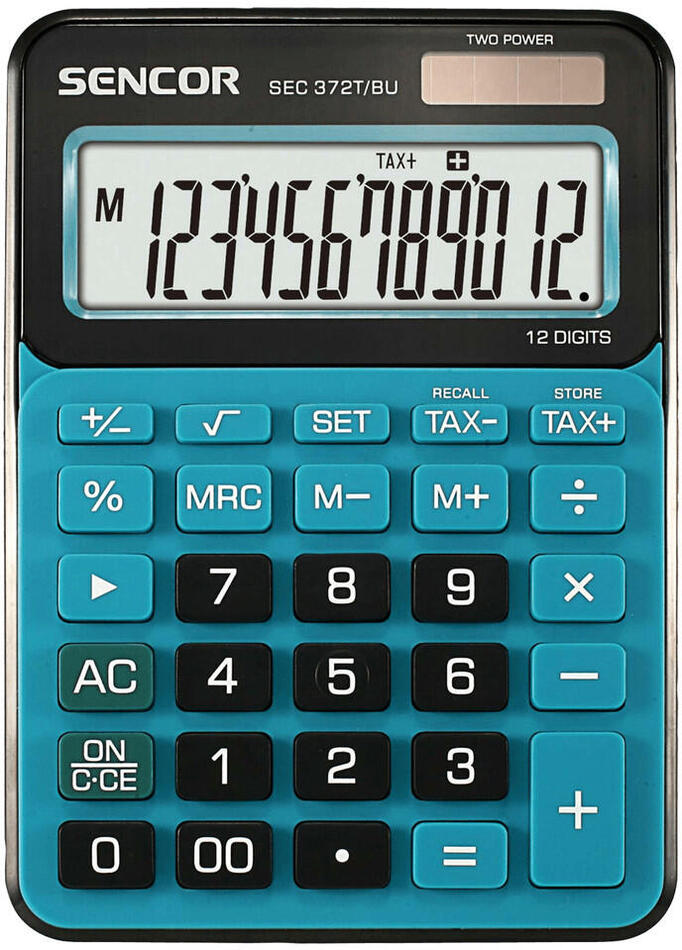 Kalkulačka Sencor SEC 372T/BU modrá