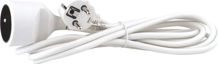 Emos prodlužovací kabel 3 m / 1 zásuvka / bílý / PVC / 1 mm2 (P0113)