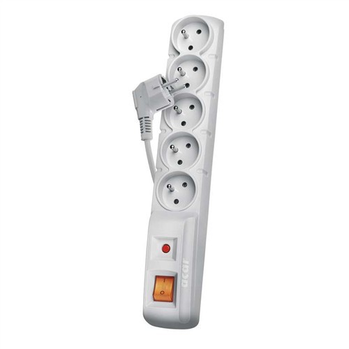 Emos přepěťová ochrana – 5 zásuvek, 3m, šedá (P53874)