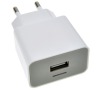 USB nabíjecí adaptér, 1xUSB, 1500mA, AC230V bílošedý  DC36