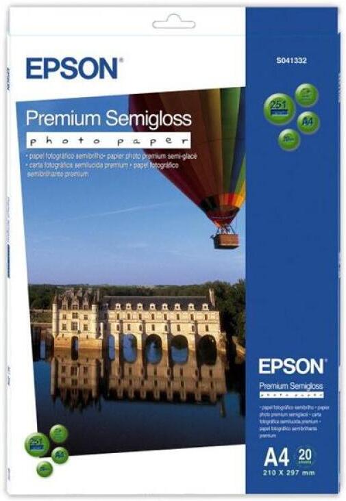 Papír EPSON Paper A4 Premium Semigloss Photo (20 sheets) 251g/m2 (C13S041332)
