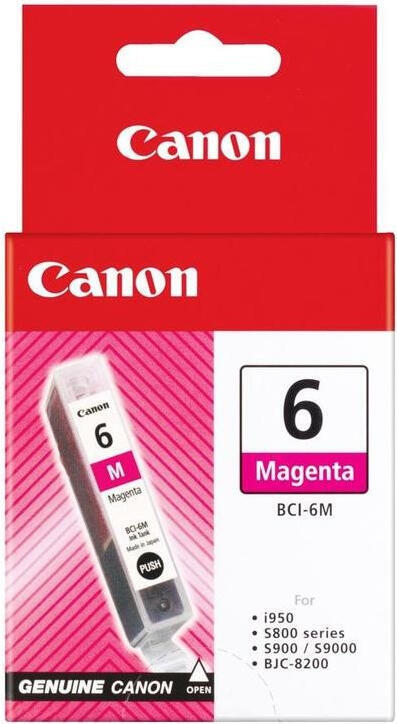 Inkoustová náplň Canon BCI-6M, 210 stran originální - červená