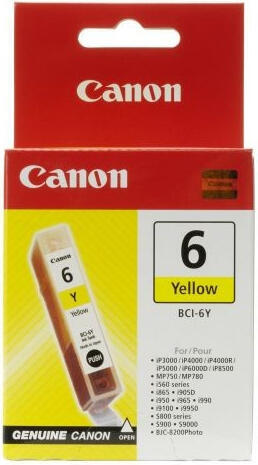 Inkoustová náplň Canon BCI-6Y, 210 stran originální - žlutá