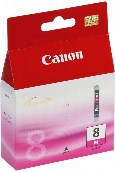 Inkoustová náplň Canon CLI-8M, 420 stran originální - fialová