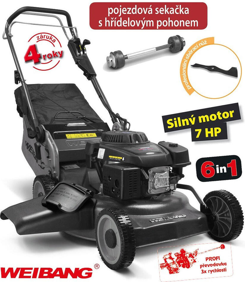 Benzínová sekačka Weibang WB 537 SCV 6IN1