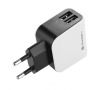 Nabíječka do sítě GoGEN ACH 200, 2x USB, 2,1A - černá/bílá