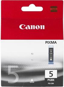 Inkoustová náplň Canon PGI-5Bk, 340 stran originální - černá