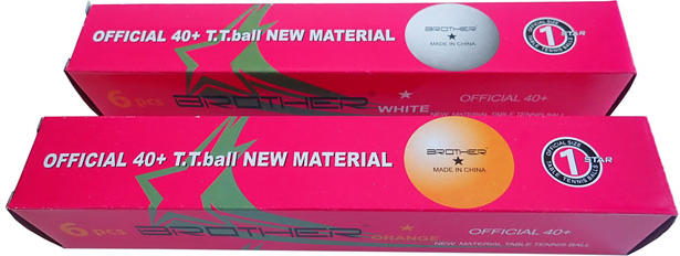 Míčky na stolní tenis Acra G1817/40, 6 ks, 40 mm