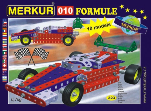 Stavebnice Merkur Toys 010 Formule, 10 modelů, 223 ks