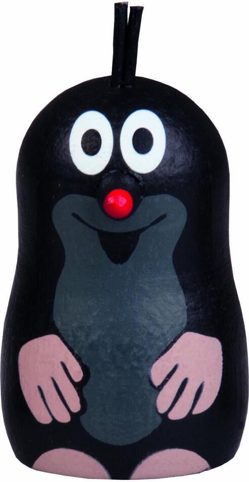 Dřevěná figurka Detoa Krtek magnet smějící se, dřevo 5 cm