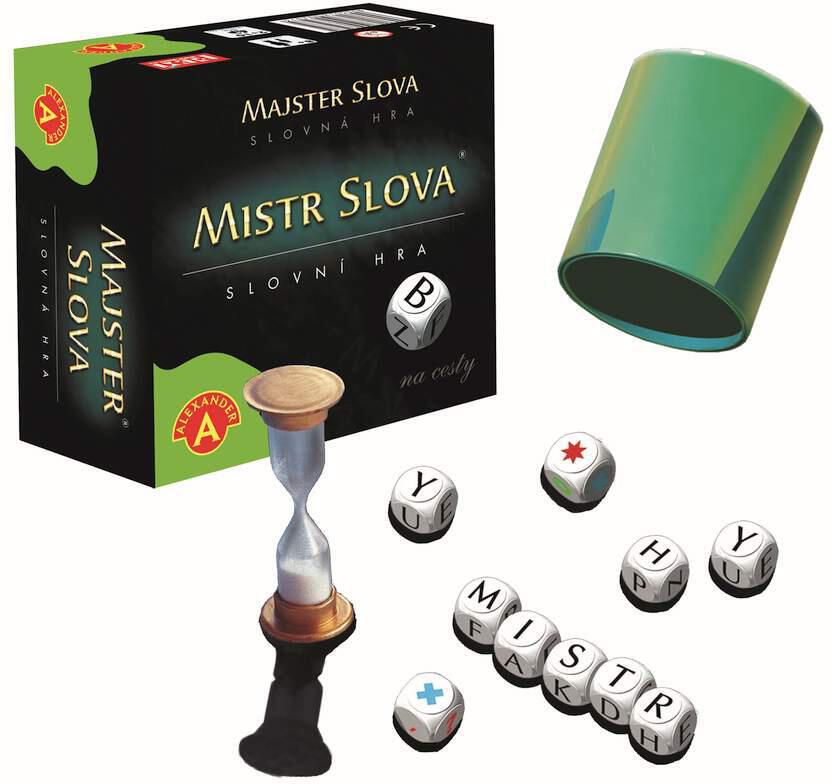 Společenská hra Pexi Mistr Slova na cesty s kostkami