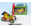 Dědeček automobil pérový strojek kov 13cm v krabičce Kovap