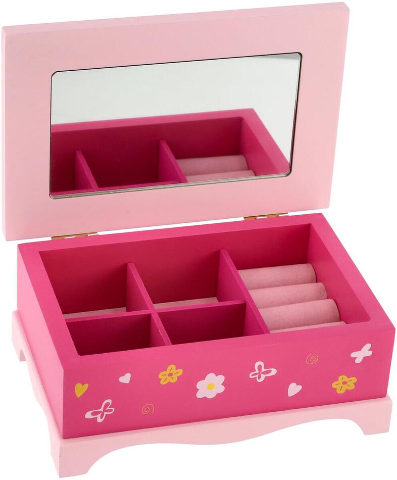 Skříňka šperkovnice Teddies Princess zrcadlo