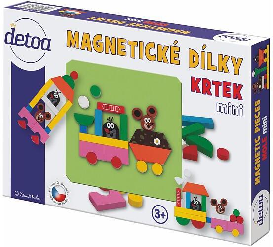Magnetické dílky Detoa mini Krtek, dřevo 27 ks