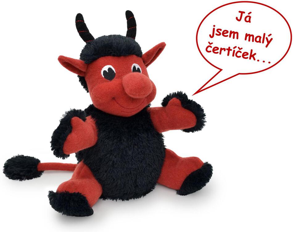 Čert Moravská Ústředna Hubert mluvící plyš 20cm