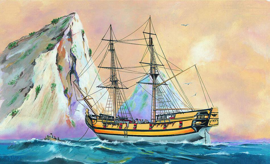 Model Směr Black Falcon Pirátská loď 1:120 24,7 x 27,6 cm