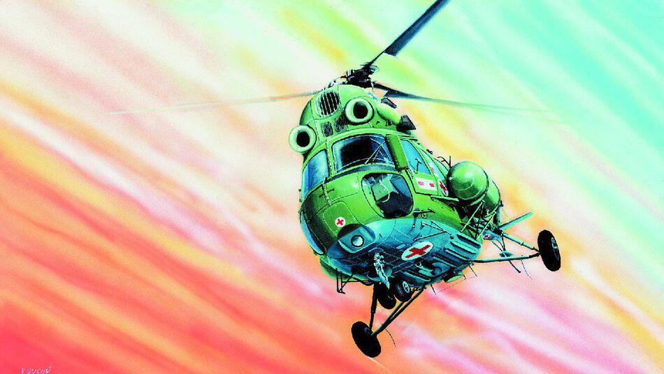 Model Směr Kliklak Vrtulník Mil Mi-2 27,6 x 30 cm